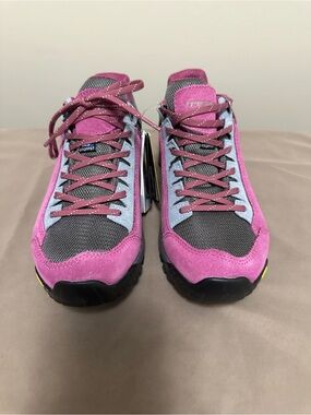 Women's Pink Suede Mesh Trail Sneakers